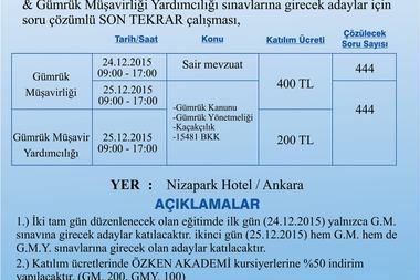 Ankara son tekrar çalışması — Özken Akademi